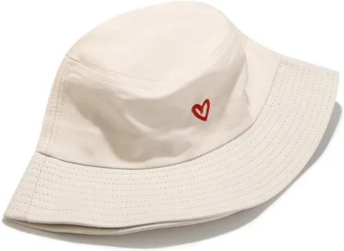 Vista 3 de XYIYI Sombreros de pescador de playa de algodón bordado de moda para mujeres niñas