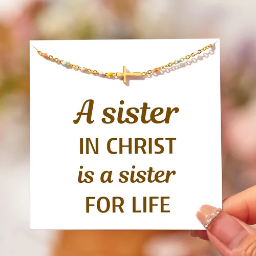 Vista 6 de STORYJEWELLERY Friend Bracelet, Friendship Gifts for Women, Friendship Bracelets, Cross Bracelets, BFF Gift, Birthday Gifts for Friend, Religious &