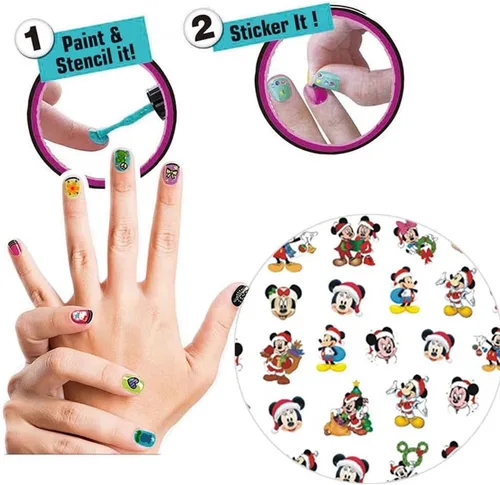 Vista 6 de 4 bonitas calcomanías de uñas de dibujos animados autoadhesivos 3D, suministros de decoración de uñas de Navidad, calcomanías de uñas Kawaii
