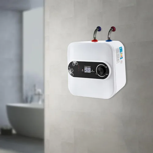 Vista 6 de DHBREK Calentador de agua eléctrico con mini-tanque, 110 V, 2.1 galones, 1.5 KW, blanco, punto de uso instantáneo, calentador de agua caliente