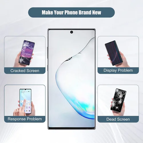 Vista 5 de Pantalla TFT compatible con Samsung Galaxy Note10+ Note 10 Plus SM-N975U SM-N975F/DS 6.8 pulgadas, pantalla táctil LCD con herramientas de huellas