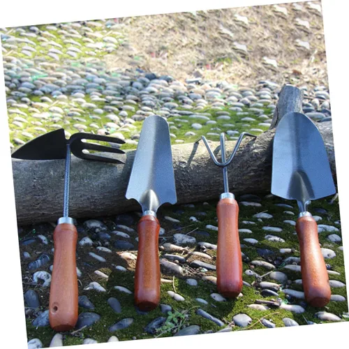Vista 8 de 1Set Garden Tool Durable Handheld Shovels for Digging Troweling Raking for Home Gardening Camping and Outdoor Activities