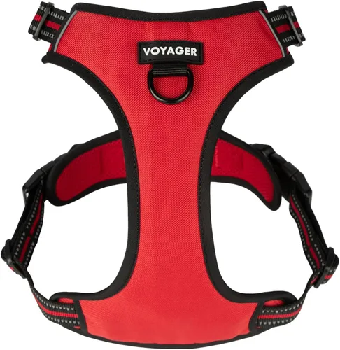 Vista 12 de Voyager Arnés para Perro con Doble Enganche de Correa, Control Sin Tirones, Ajustable, Suave pero Fuerte, Arnés para Mascotas para Perros Medianos