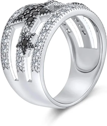Vista 2 de Bling Jewelry - Anillo para mujer, chapado en plata