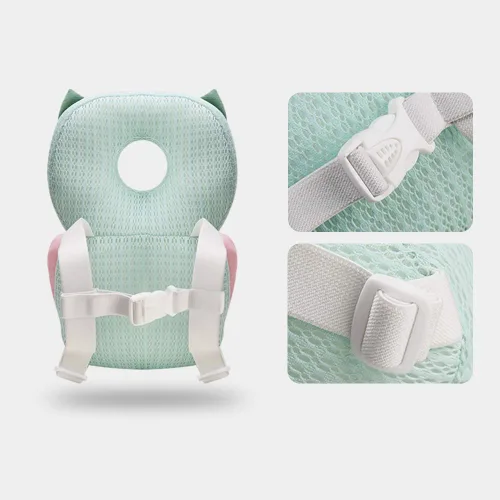 Vista 9 de Bebamour - Protector de cabeza para andadores de bebés pequeños, almohadilla de seguridad ajustable para bebés, mochila para gatear con correa