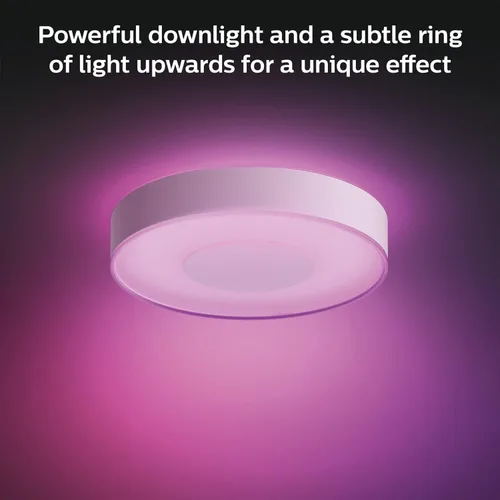 Vista 7 de Philips Hue Infuse - Lámpara de techo mediana, color blanco, luz LED inteligente que cambia de color, color blanco, 1 paquete, control