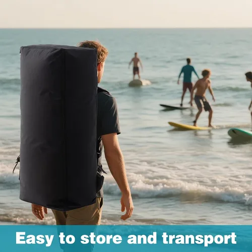 Vista 15 de Tabla de remo inflable con accesorios de SUP de primera calidad – Mochila, paleta ajustable, cubierta antideslizante, bomba de mano, correa, aletas