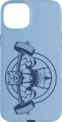Vista 9 de iPhone 16 Bear Barbell diseño para culturistas caso de culturismo