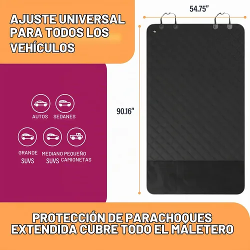Vista 2 de Active Pets Forro de carga para perros, funda antideslizante duradera para asiento de vehículo, protege contra la suciedad y el pelaje, forro