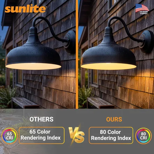 Vista 4 de Sunlite 81315-SU - Lámpara LED de cuello de cisne rústica, 30 vatios, 120 voltios, regulable, 700 lúmenes, vida útil de 50,000 horas, exterior