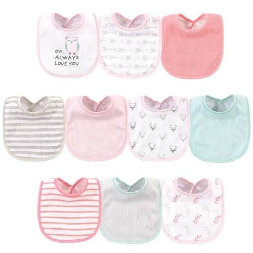Vista 6 de Hudson Baby - Baberos unisex de algodón y poliéster, talla única