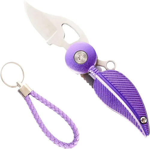 Vista 7 de Cuchillos de Bolsillo y Cuchillos Plegables, Mini Cuchillo de Bolsillo para Mujeres, Cuchillo de Bolsillo Pequeño, Cuchillo EDC con Cadena