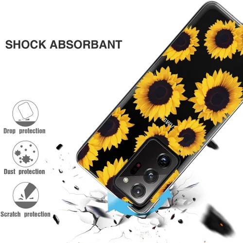Vista 7 de Funda para Galaxy Note 20 Ultra 5G/para Samsung Note 20 Ultra, funda transparente para niñas, funda protectora de TPU suave para Samsung Galaxy Note