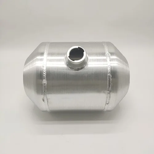 Vista 6 de JSD - Tanque de gas redondo hecho girar aluminio de 4 galones de 10 x 14 pulgadas con centro de deflector interno, salida NPT de 1/4 pulgadas