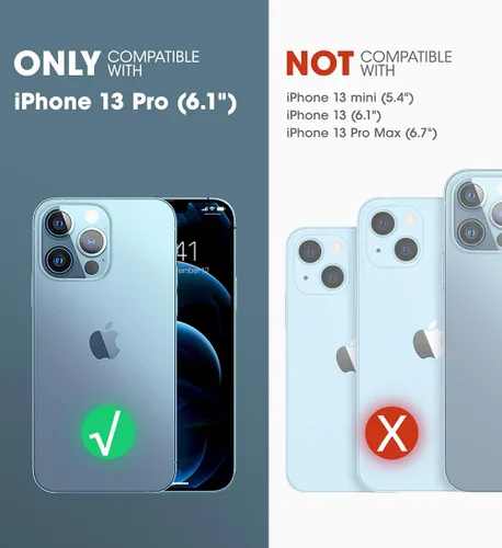 Vista 2 de SUPCASE Funda para iPhone 13 Pro con soporte y clip para cinturón (Unicorn Beetle Pro), [protector de pantalla integrado]