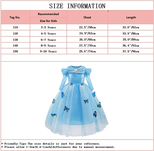 Vista 7 de Vestido de cumpleaños de princesa Cenicienta para niñas, disfraz de Halloween, concurso de Navidad, fiesta de baile con accesorios