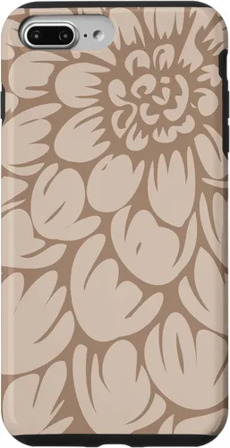 Vista 12 de iPhone 16 Cute Brown and Tan (Beige) Designer Flower Petals Case