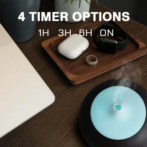Vista 3 de Difusor de aceite esencial de gran capacidad de 550 ml con juego de 6 aceites esenciales, humidificador de aire ultrasónico para aromaterapia