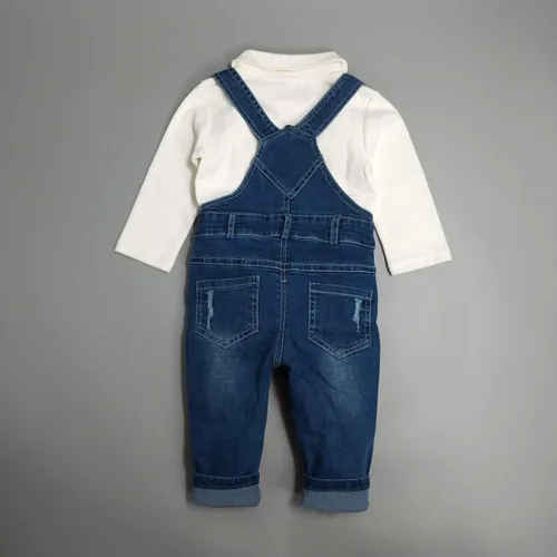 Vista 8 de Conjunto de pantalones de jean para bebés y niños pequeños