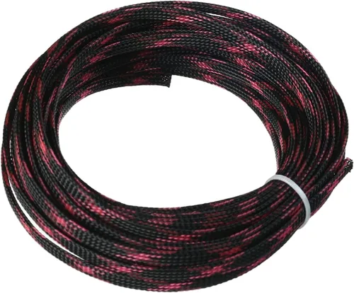 Vista 5 de Othmro Longitud 32.8 ft/32.8 pies de ancho 6mm/0.24 in PET cable protector de cable expandible, cable de tubo de telar sin dividir, funda flexible