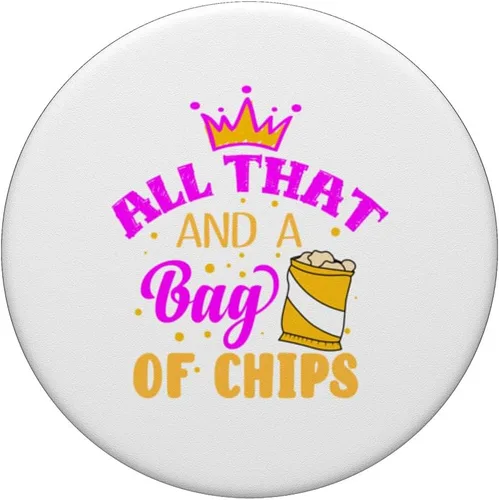 Vista 3 de self confidence self-esteem All that and a bag of chips fun PopSockets Standard PopGrip