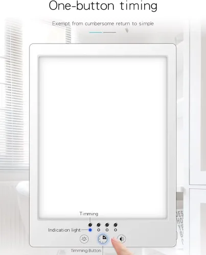 Vista 8 de Lámpara LED para el hogar y la oficina - Luz de 10000 Lux Lámpara de luz diurna LED brillante con temporizador ajustable y 3 modos de luz Luz