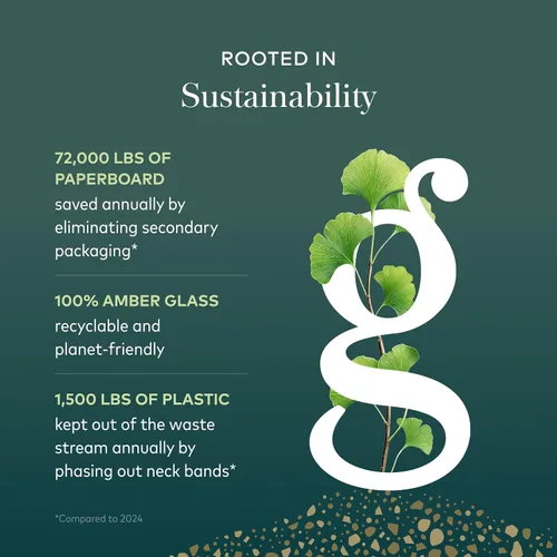 Vista 9 de Gaia Herbs Hoja de ginkgo, 60 cápsulas veganas, 30 porciones Tradicionalmente utilizado para apoyar la circulación saludable y la función
