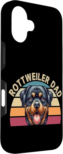 Vista 3 de Rottweiler Dad Rottie Father Dog Parent Father's Day Retro Case for iPhone 16