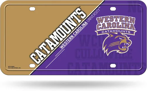 Vista 26 de NCAA etiqueta de metal para auto, negro
