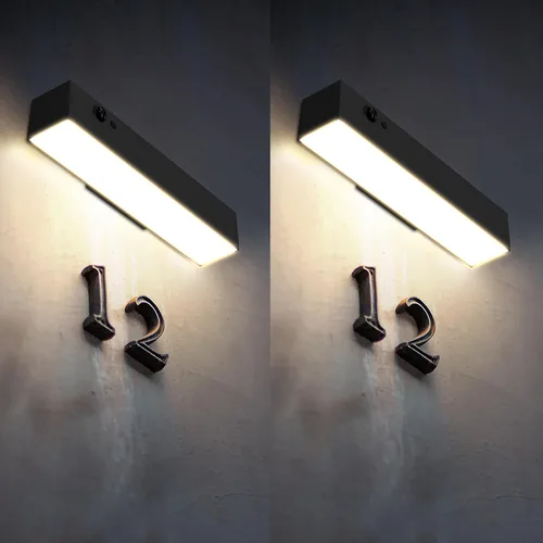 Vista 10 de Luces solares para exteriores, luz solar con sensor de movimiento para letrero de casa, IP44 impermeable 1000LM 4000K estilo moderno de lujo sin