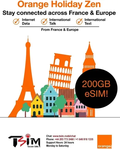 Vista 6 de Europa eSIM 30 días 20 GB + llamadas locales ilimitadas + 30 minutos de llamada a casa eSIM disponible en 24 horas 48 países 5G Data + Hotspot