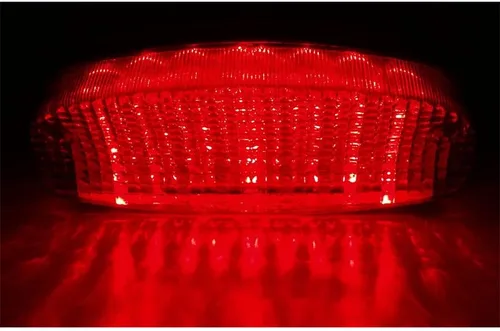 Vista 7 de Luz trasera marcada con marca DOT, luces intermitentes de freno, luz LED integrada para Honda Shadow VLX 600 / Spirit 1100 1999 2000 2001 2002 2003