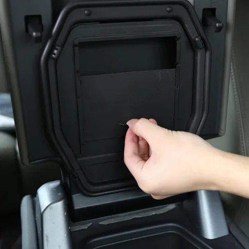 Vista 6 de Caja de almacenamiento de consola central de automóvil ABS para Land Rover Defender 110 2020-2021 (estilo 7)