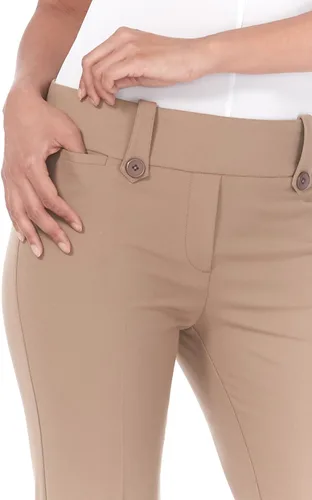 Vista 4 de Rekucci - Pantalón de vestir ligeramente acampanados, elásticos y de efecto adelgazante para mujer, Straight, 18