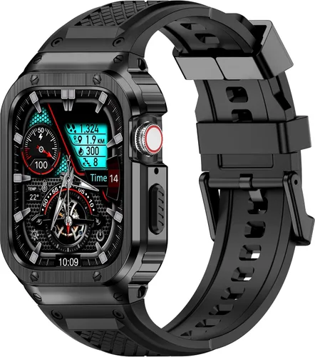 Vista 8 de Correa Deczone con Estuche de Acero Inoxidable Compatible con Apple Watch Series 9 8 7 SE 3 2 1/6 5 4 S 3 2 1 41mm 40mm 38mm, Bandas para iWatch