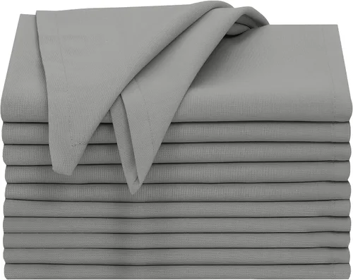 Vista 23 de Ruvanti - Servilletas de tela, paquete de 6, 45x45 centímetros, 100% algodón, lavables, suaves y absorbentes, perfectas para bodas, cenas de Belleza