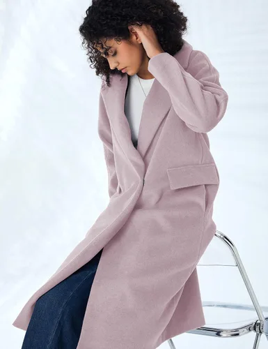 Vista 4 de SDEER Abrigo largo básico en forma de H con solapa casual para mujer de invierno
