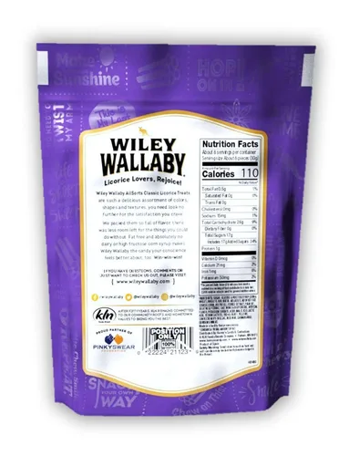 Vista 2 de Wiley Wallaby Regaliz, Allsorts, 8 onzas