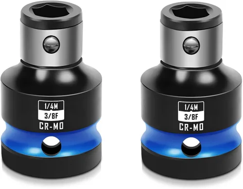 Vista 9 de BLACKROBOT 2 PCS Portabrocas de Impacto Adaptador de Transmisión Cuadrada de 1/2 Pulgada a Casquillo Hexagonal de 1/4 Pulgada para Llave de Impacto