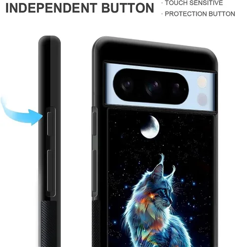 Vista 768 de Compatible con Google Pixel 4A 5G Mobile Case Creative Acrylic Panel trasero Silicona Protección Grip especialmente diseñado para Google Pixel 4A 5G