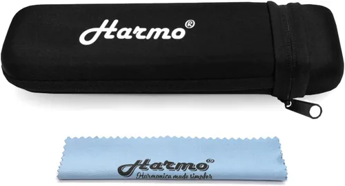 Vista 8 de Harmo nica Case Chromatic Harmonica - Funda negra con cremallera (10 agujeros diatónicos)