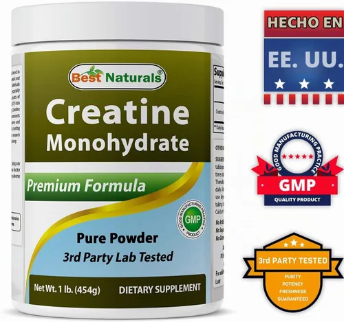 Vista 8 de Best Naturals Monohidrato de creatina, 1 libra de polvo puro (1 libra (paquete de 2))