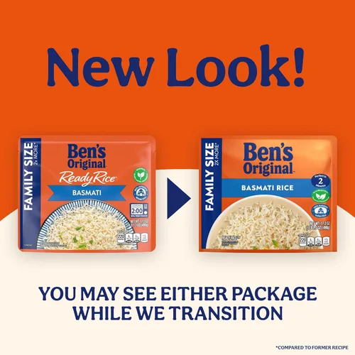Vista 4 de BEN'S ORIGINAL READY RICE - Arroz basmati, tamaño familiar, bolsa de 17.3 onzas (paquete de 6)