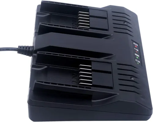 Vista 9 de Biswaye WA3875 20V Li-ion Cargador de doble puerto compatible con Worx 18V/20V PowerShare batería WA3578 WA3575 WA3525 WA3520 WA3512 WA3512.1 WA3742