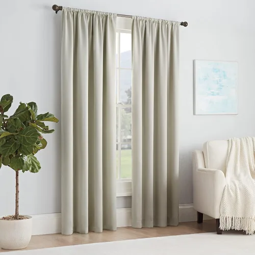 Vista 12 de Eclipse Thermapanel Cortina lisa de ventana moderna para oscurecer la habitación, con bolsillo para cortinero, para dormitorio (1 panel), 54 x 63