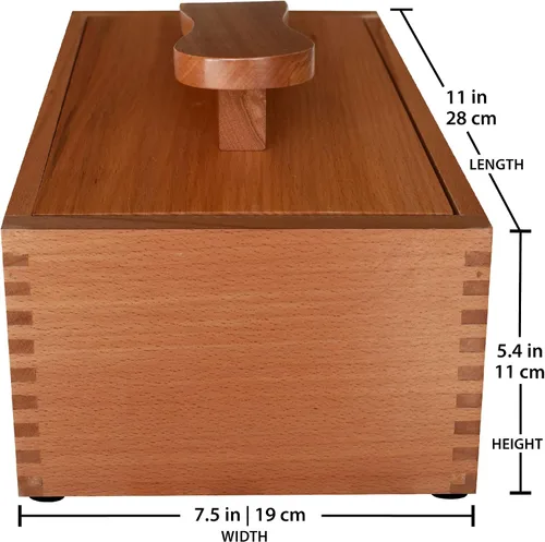 Vista 4 de Shoe Shine Valet Box - Cuidado de botas y zapatos de madera dura