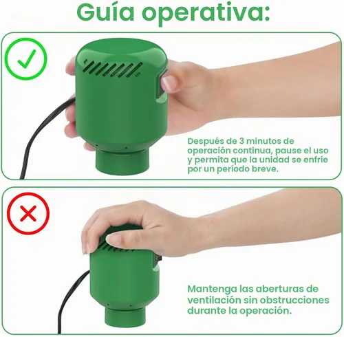 Vista 6 de Bomba de vacío eléctrica para bolsas de almacenamiento, compresión rápida de 55 W, universal para bolsas de menos de 1.5 pulgadas, voltaje