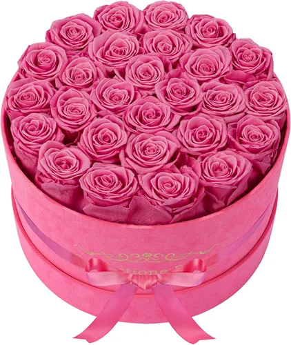Vista 16 de Perfectione Roses 27 Rosas en una Caja, Rosa del Día de la Madre, Flores Preservadas para Ella, Flores para Entrega, Regalos de Cumpleaños