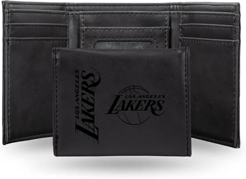 Vista 7 de Rico Industries NBA Los Angeles Lakers - Billetera plegable grabada con láser, diseño delgado