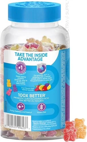 Vista 4 de Digest_Advantage - Gomitas probióticas (120 unidades, paquete económico), salud intestinal diaria y apoyo inmunológico con vitamina D, sin gluten